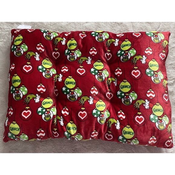 Dr. Seuss The Grinch Dog Pet BED Super Soft Christmas Ornament 39” X 26” Red NEW - Picture 12 of 14